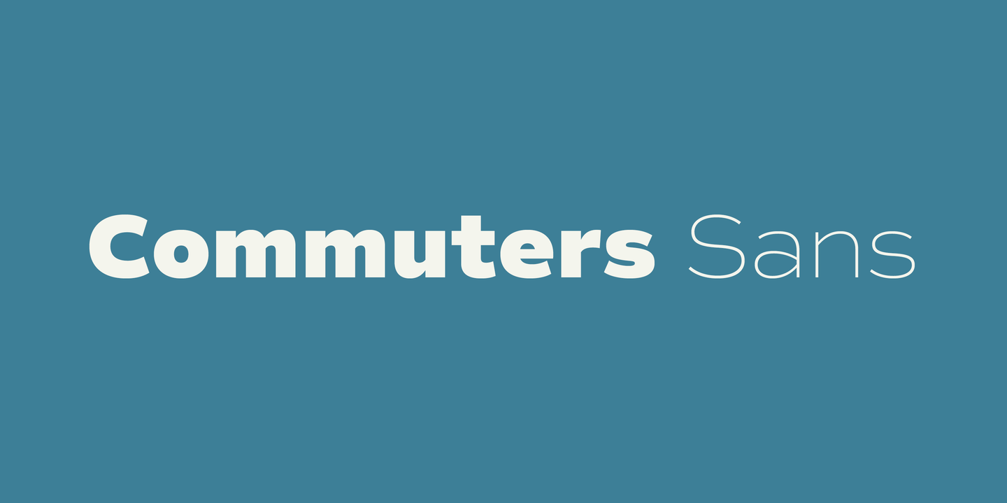 Шрифт Commuters Sans